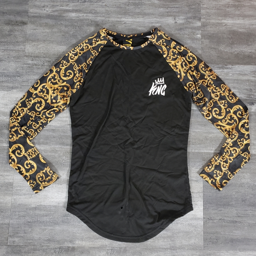 Black Gold Detailed KNGBRO Long Sleeve
